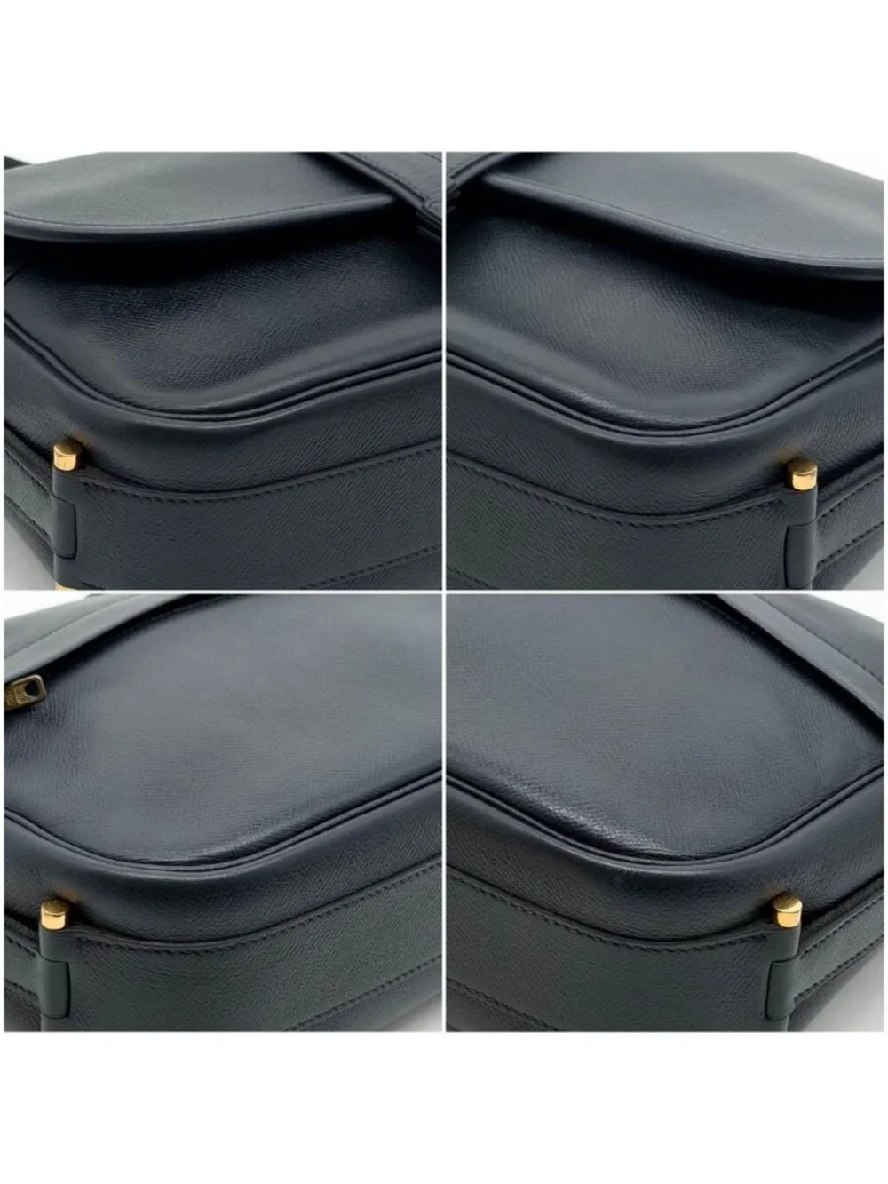 Hermes Rare Vintage Noumea Shoulder Bag Navy